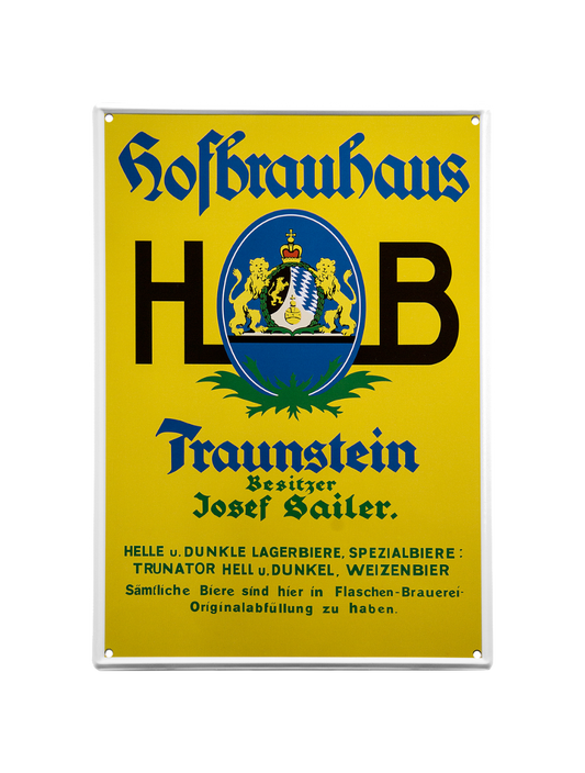 Nostalgie-Schild gelb