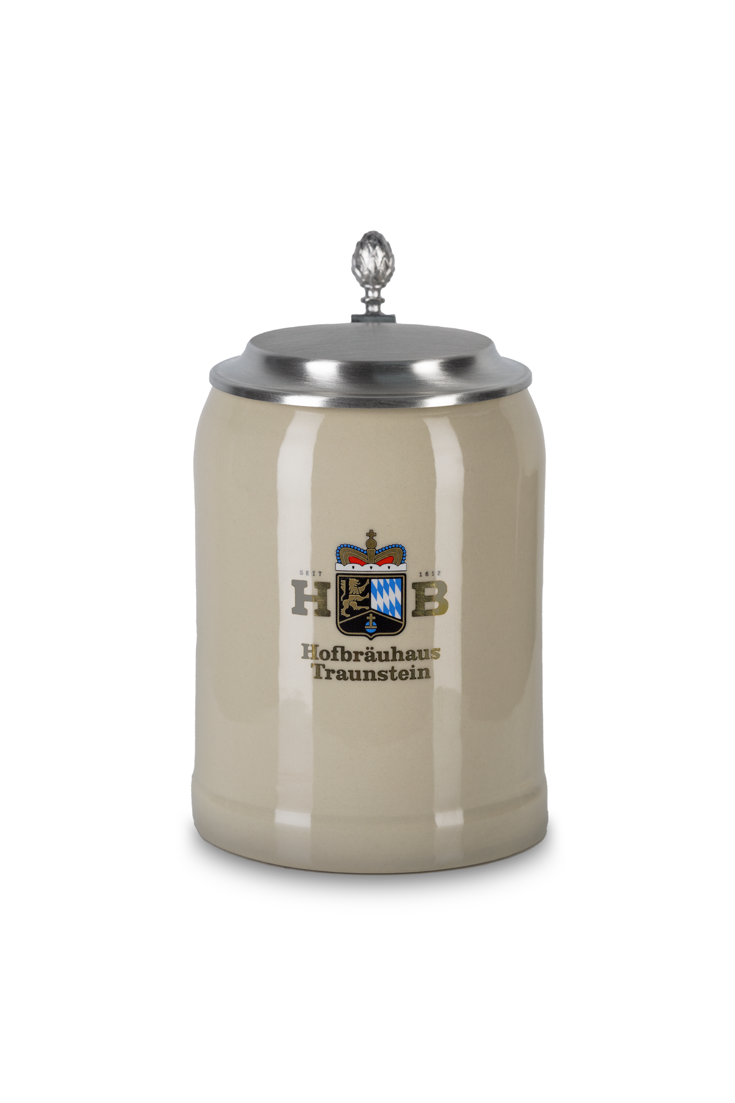 Traditional stone jug 0.5l with pewter lid