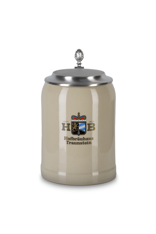 Traditional stone jug 0.5l with pewter lid