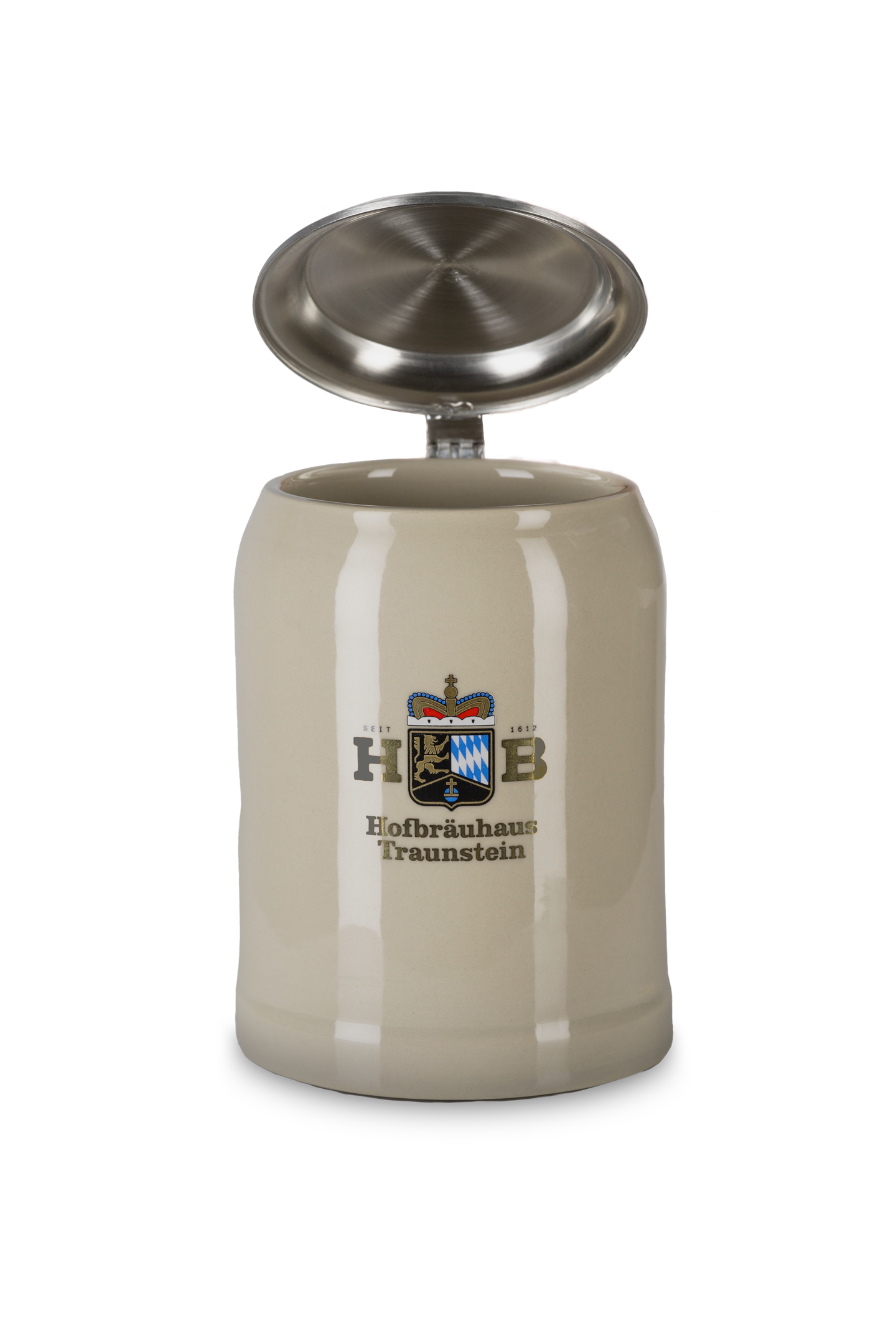 Traditional stone jug 0.5l with pewter lid