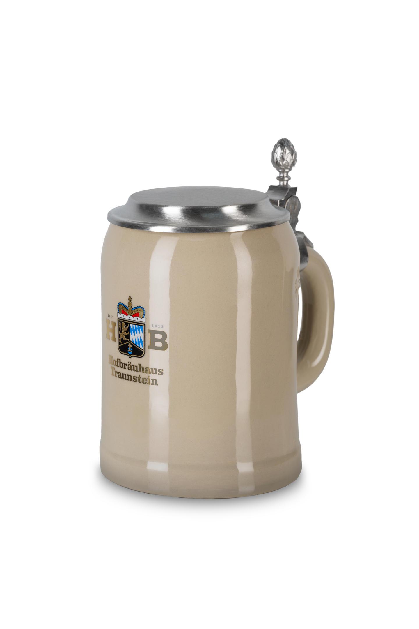 Traditional stone jug 0.5l with pewter lid