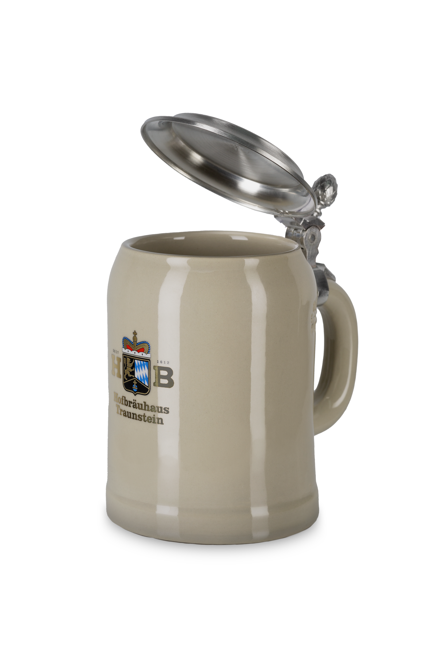 Traditional stone jug 0.5l with pewter lid